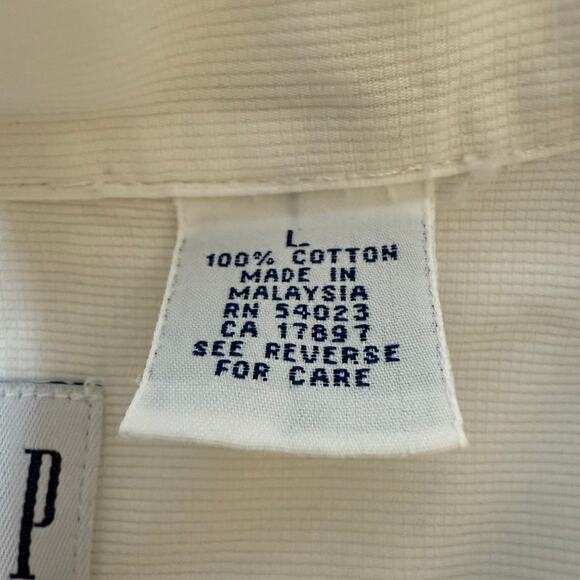 Gap Button Down Corduroy Shirt Staple Preppy Collegiate Academia Lrg 100% cotton - Picture 4 of 9